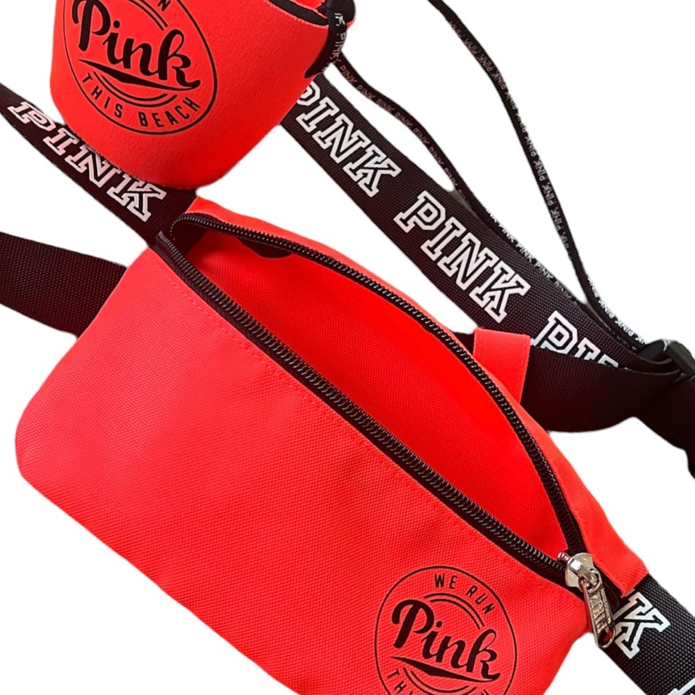 ✨New✨ VS Pink Fanny Pack with matching drink koozie lanyard